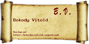 Bokody Vitold névjegykártya